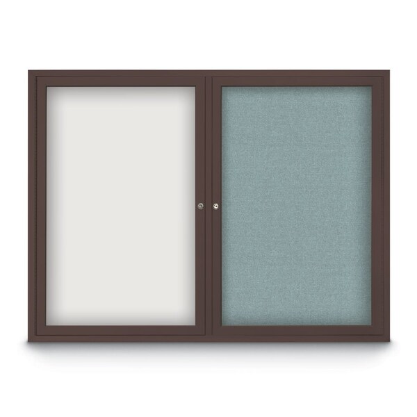 Corkboard, 72"x36", Black/Bronze
